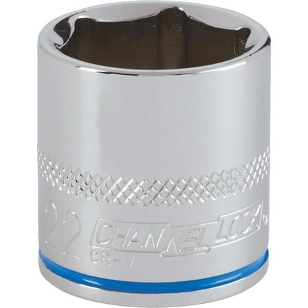 Channellock 3/8" Drive 22 mm 6-Point Shallow Metric Socket