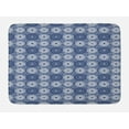 thumbnail image 1 of Blue Mandala Bath Mat, Pattern with Large Flowers and Curls Contrasting Colors Baroque Design, Plush Bathroom Decor Mat with Non Slip Backing, 29.5" X 17.5", Navy Blue White, by Ambesonne, 1 of 2