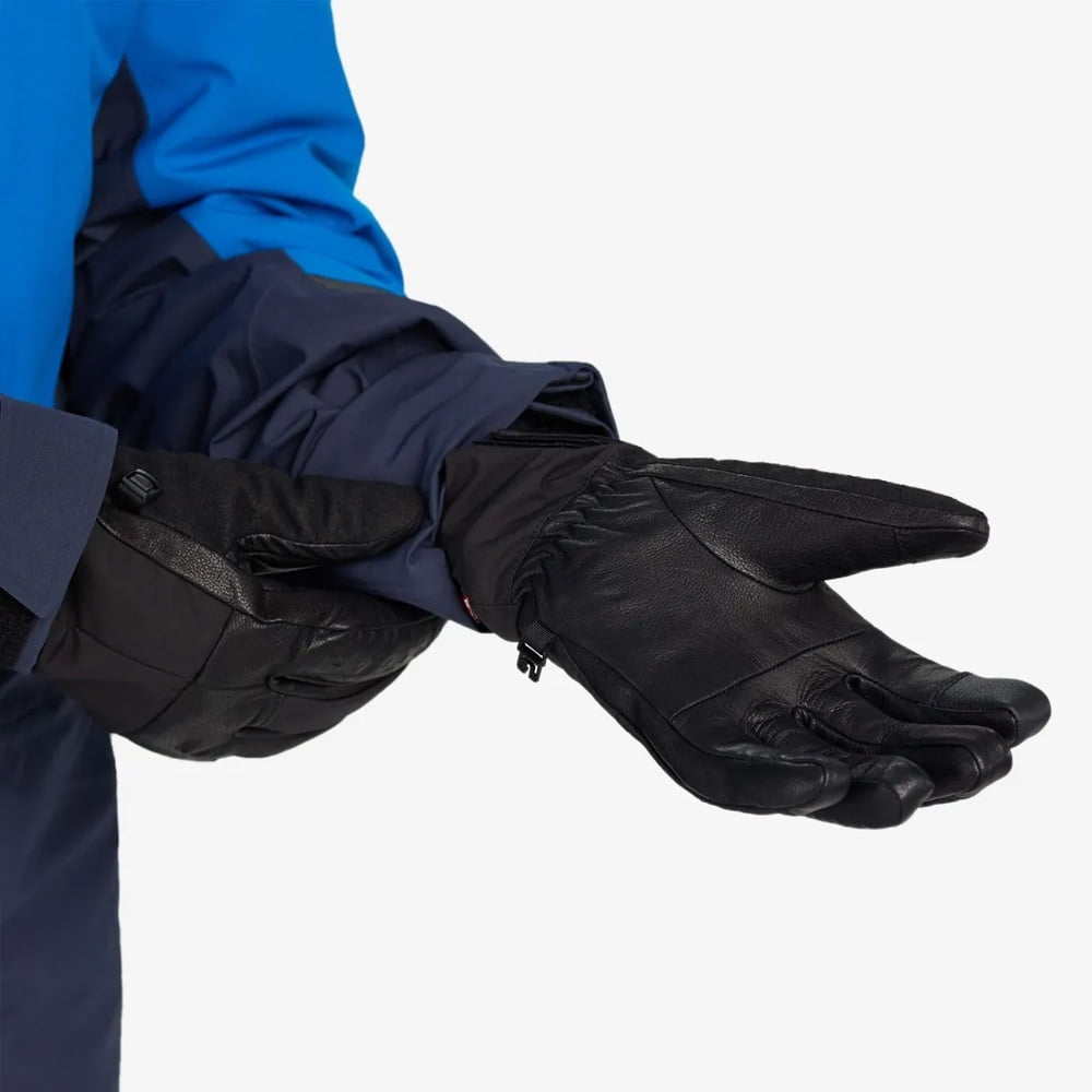 Ski-Doo BC Aspect Short Leather Standard Snowmobile Gloves Black 4463540490