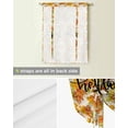 thumbnail image 5 of Hello Fall Tie Up Curtains for Kitchen Bathroom Bedroom Windows 45 Inch Length, Orange Maple Leaf Botanical Thanksgiving Rustic Balloon Drape Curtains Shade Rod Pocket Drapery Curtain Panel, 42"x45", 5 of 7