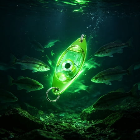 LED Glow-In-The-Dark ABS Fishing Lure 2 Realistic Swimming Action Hard Bait Freshwater Saltwater Trout Bass Bait for Shore Boat Fishing Outdoor Angling White