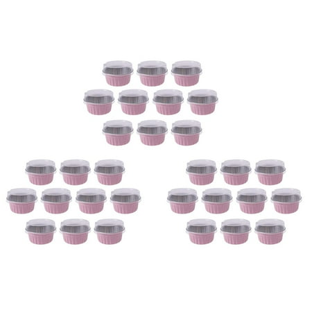 

300Pcs 5Oz 125Ml Disposable Cake Baking Cups Muffin Liners Cups with Aluminum Foil Cupcake Baking Cups-Pink
