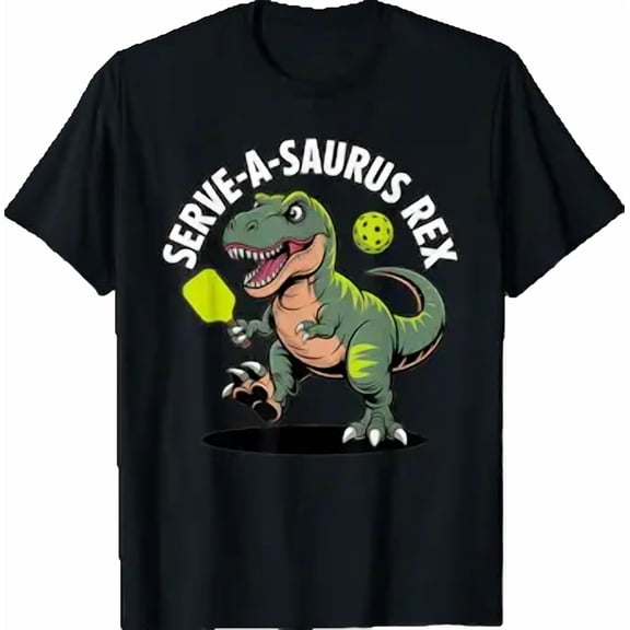 Funny Pickleball Shirt Dinosaur T-Rex Men Women Player Lover T-Shirt