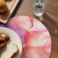 thumbnail image 4 of Round Placemats Abstract Ombre Pink Marble 15 inch Set of 4 Table Mats for Dining Table Modern Art Heat Resistant Non-Slip Kitchen & Home Decorative Place Mat Set, 4 of 8