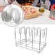 thumbnail image 5 of Soporte para bandejas de pizza, organizador de utensilios para hornear, almacenamiento portátil multifuncional para platos 4 cuadrículas de 37x22x25 cm, 5 of 9