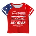 thumbnail image 4 of FINALGANG Kids 4th Of July T-Shirt 250th Anniversary Usa Shirts Boys Girls American Flag T-Shirt Summer Patriotic Tops Children's Independence Day Tshirts 1-2 Years, 4 of 4