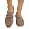 thumbnail image 4 of Khaki Women Casual Solid Color Shallow Mouth Loafers For Spring Outdoor Indoor Comfort Footwear With Non-Slip Bottom And Adjustable Straps, 4 of 9