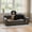 Dark Gray-51", variant on 51" XL Dog Bed Couch, Elevated Large Dog Sofa with Backrest and Armrests, Soft Memory Foam Extra Large Pet Bed with Removable Cushion, Durable Linen Pet Couch Furniture, Dark Gray