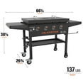 thumbnail image 5 of Blackstone Original Outdoor Griddle, 4-Burner 36" Flat Top Grill with Hard Cover, Black, 5 of 17