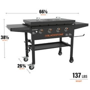 Blackstone Original Outdoor Griddle, 4-Burner 36 Flat Top Grill with Hard Cover, Black