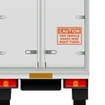 thumbnail image 2 of Caution This Vehicle Makes Wide Right Turns Vinyl Decal Sticker - Many Colors & Sizes - Wide Turn Sign Truck Safety Markings for Dry Van and Reefer Trailers Truck Decals & Markings (18" x 12", Orange), 2 of 8