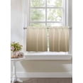 thumbnail image 3 of Half Window Curtain 36 Inches Long, Brown Beige Window Treatment Curtain Drapes, Gradient Monochrome Modern Country Small Tier Curtains for Bathroom Over Sink, 27.5"x36", 2 Panels, 3 of 7