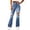 *Blue, variant on Women's High Waist Ripped Flare Jeans,Vintage Distressed Bootcut Denim Pants Gray,Women's Plus L