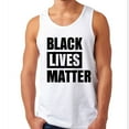 thumbnail image 2 of Men Black Lives Matter Tank Top Outfit Soft and Comfy Tank Top, Lightweight Tank Top Color White Small, 2 of 3