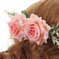 thumbnail image 3 of Floral Hair Accessories Pink Artificial Flower Hair Side Comb For Women Perfect For Weddings And Stage Performances 1 Pcs, 3 of 3