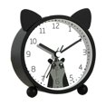 thumbnail image 1 of Pequeño reloj de noche silencioso de metal con función de luz, despertador decorativo sin tictac, 1 of 5