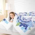 thumbnail image 4 of Feelyou Japanese Girl Queen Comforter Set, Kawaii Anime Blue Bedding Comforter Set, 3pcs, 4 of 8