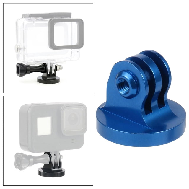 Adaptador fija de montaje en para de acción 1/4 Piezas de accesorios de montaje de monopie duradero de liberación rápida azul