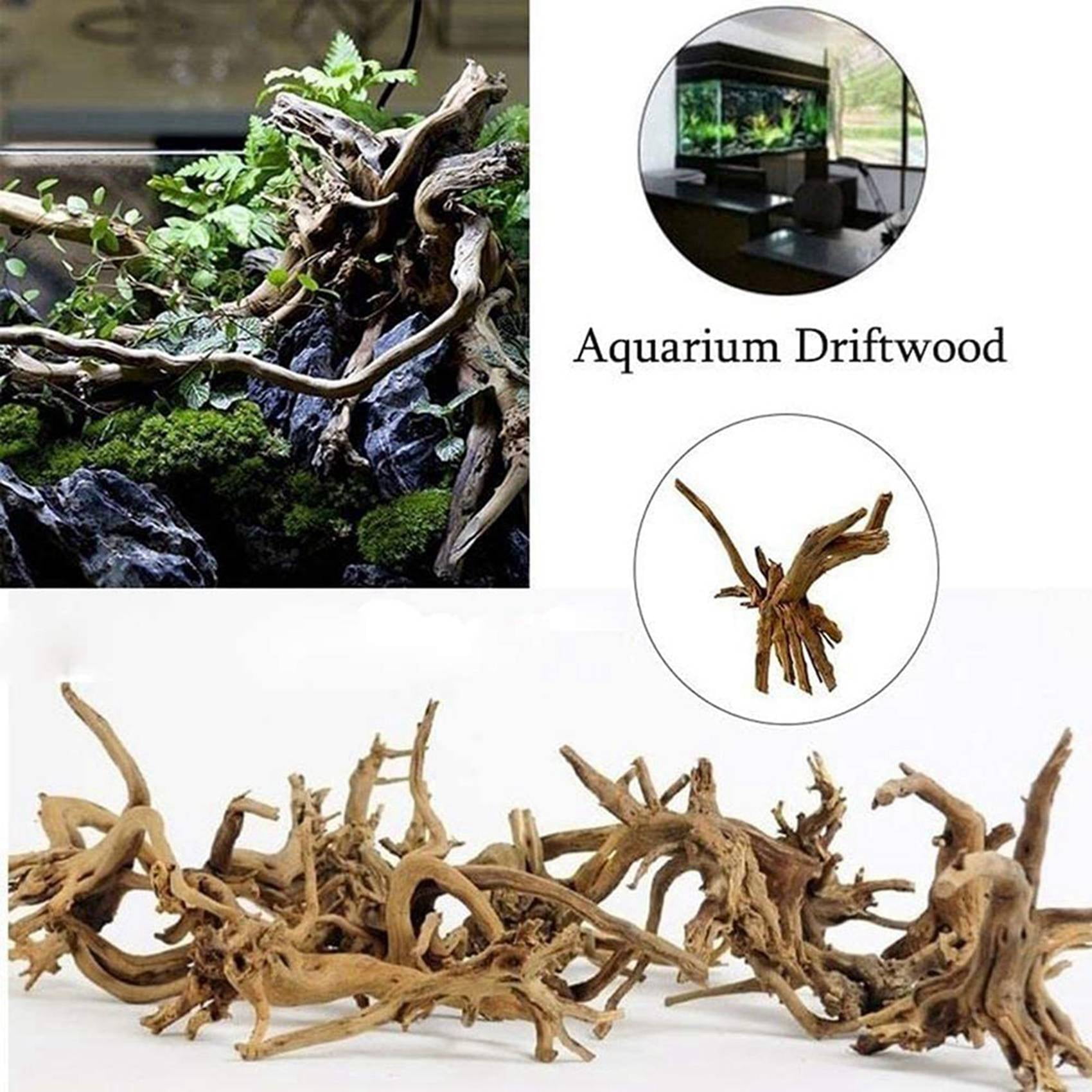 Mini Driftwood for Aquarium Natural Wood Branches Fish Tank Decorations Tree Trunk Driftwood Assorted(20 Pack)