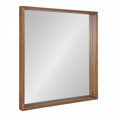 thumbnail image 1 of Kate and Laurel Hutton Rustic Wood Square Mirror, 30" x 30", Natural, Modern Farmhouse Wall Display, 1 of 8