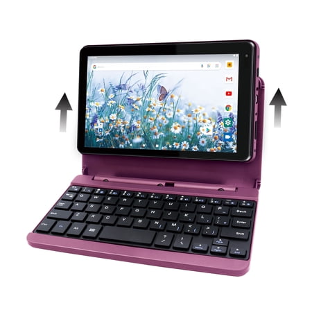 Restored RCA Voyager Pro+ 7" Touchscreen Android 10 Go Tablet with Keyboard Case, 2GB RAM 16GB Storage, Front-Facing Camera, Burgundy (Refurbished)