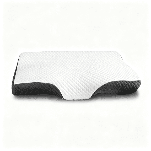 XIBUFE Contour Memory Foam Pillow Orthopedic Sleeping Pillows, Ergonomic Cervical Pillow for Neck Pain - for Side Sleepers, Back and Stomach Sleepers, Free Pillowcase Included (Firm & Standard Size