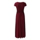 thumbnail image 3 of Vestido largo plisado con escote en V profundo para mujer: vestido de fiesta de noche con abertura y cintura alta, diseño estampado de poliéster, 3 of 3