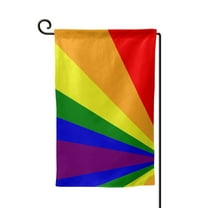 Garden Flag Pride Rainbow Flag Double Sided Small Yard Holiday Garden Flag for Outside Decor 12.5x18 Inch Square