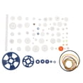 thumbnail image 1 of 80pcs Plastic Gears Set Single Double Reduction Gear Worm Gear Robot Parts, 1 of 7