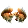 thumbnail image 5 of WEUVEB Funny Squirrel Figurine Squirrel Figurine Orange Micro Landscape Ornament 2pcs, 5 of 9