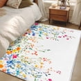 thumbnail image 5 of Rectangle Area Rug 4x6ft,Country Flower Watercolor Leaf Washable Carpet Non-Slip Runner Accent Rugs Indoor Floor Mat for Bedroom Living Room Decor,Farm Plant Vine, 5 of 9