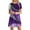Purple, variant on JTZGDY Summer Dresses for Women Loose Fit Casual Tie Dye Marble Print Crewneck Tshirt Dress Short Sleeve Sundress Beach Cover Ups Blue L