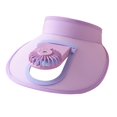thumbnail image 2 of Sun Visor Hat with Fan Breathable Large Brim Summer Beach Hat Sun Protection Violet, 2 of 8