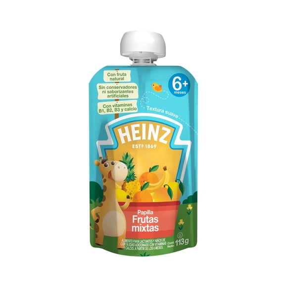 Papilla Heinz etapa 2 frutas mixtas pouch 113 g