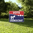 thumbnail image 2 of Vote Democrat Yard Sign, 18x12, 24x18, 36x24, H-Stake Included, v2, 2 of 7