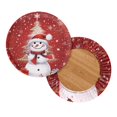 thumbnail image 7 of SEANATIVE Christmas Snowman Stool Covers Round 2 PCS Elastic Bar Stool Seat Covers 14"-16" Size L Round Stool Cushion Slipcover for Round Barstools＆Dining Chairs, 7 of 7