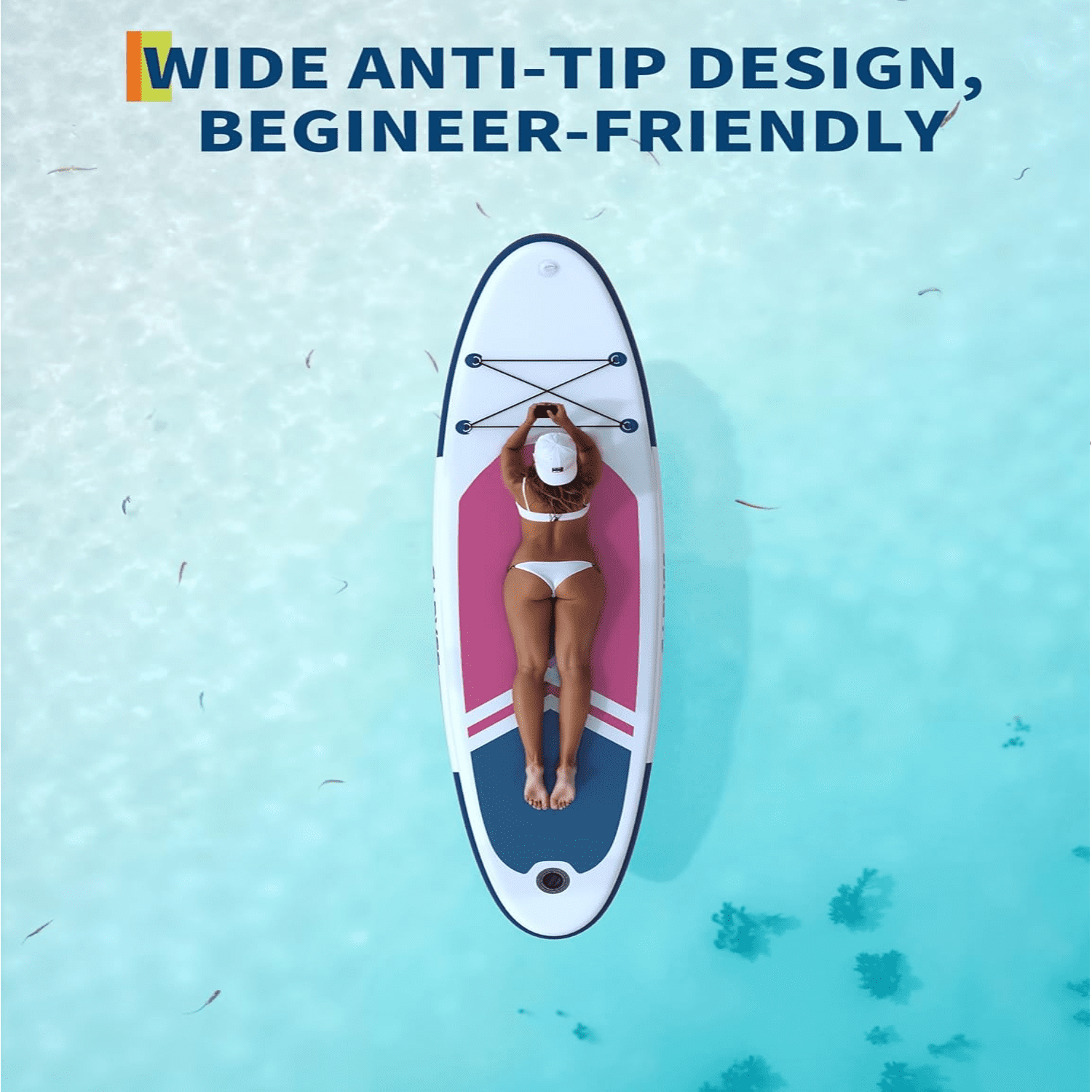 10.6FT Inflatable Stand Up Paddle Board with  Camera Mount, Non-Slip Deck, Kayak Seat D-Rings for Yoga Fishing Lake Ocean