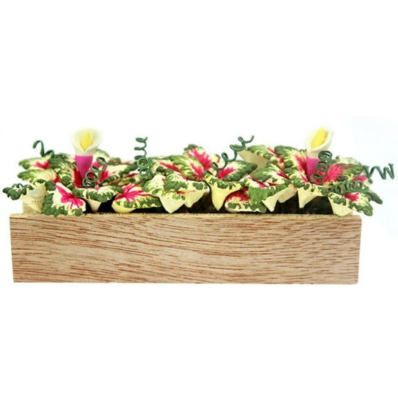 Raindrops House Yellow Colored Planter Model Miniature Decoration 8.1X3.5CM Beige