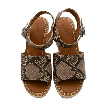 Universal Thread Morgan Espadrille Wedge Sandal Grey Snake Print US Women's 8W