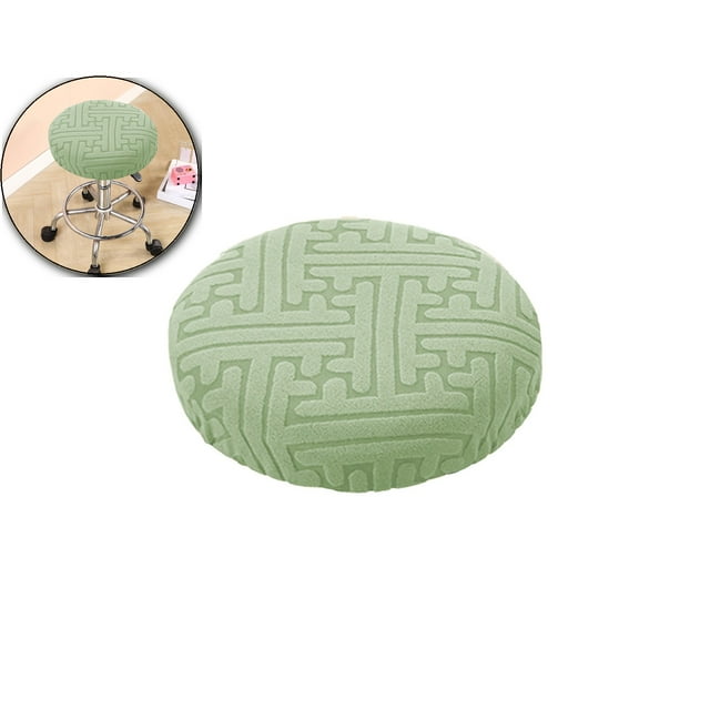 Dvruxg Housse de Tabouret Ronde Housses de Siège Rondes pour Tabourets de Bar, Tissu Extensible, Housse de Siège de Tabouret en Jacquard Lavable et Antipoussière