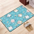 thumbnail image 2 of DouZhe Kawaii Cute Cats Cartoon Animals Rugs Doormat, Non-Slip Machine Washable Carpets Floor Door Mat , 36" x 24", 2 of 7