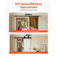 thumbnail image 3 of VEVOR Bi-Folding Sliding Barn Door Hardware Track Kit, 36" Top Mount Track Kit, Slide Smoothly & Quietly, Heavy Duty, Easy to Install, Suitable for Two 16" Closet Pantry Laundry Doors (Not Included), 3 of 9