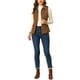 thumbnail image 2 of Chaqueta sin mangas con cremallera para mujer Inspire Chic, chaleco utilitario con bolsillos, 3XL, marrón, 2 of 6
