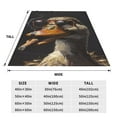 thumbnail image 3 of Rateoe Modern Funny Duck Print Fuzzy Fleece Throw Blanket Extra Large,Super Soft,Fluffy and Warm Blankets for Couch,Bed,All Season Use (60"x50"), 3 of 8