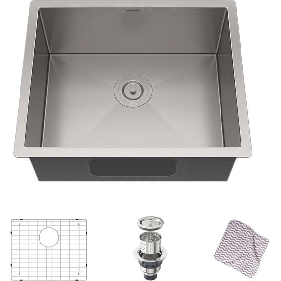 Undermount Sink, Single Bowl Kitchen Sink Undermount Stainless Steel Kitchen Sink Bar or Prep Kitchen Sink