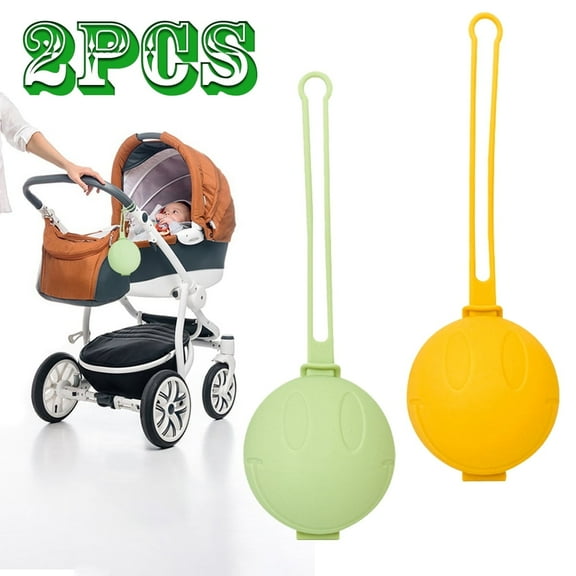 Pacifier Case Silicone Pacifier Holder Case for Diaper Bag Stroller Travel Outdoor Activities 2 Pcs