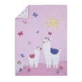 thumbnail image 2 of Parent's Choice 4 Piece Llama Bedding Set, Toddler Bed, Pink and Purple, Toddler Girl Bedding, 2 of 7
