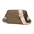 thumbnail image 1 of Bolsa De Hombro Bolso bandolera pequeño y cuadrado para mujer, de piel auténtica, con correa ancha para mujer (caqui) Ehuebsd Para Estrenar, 1 of 8