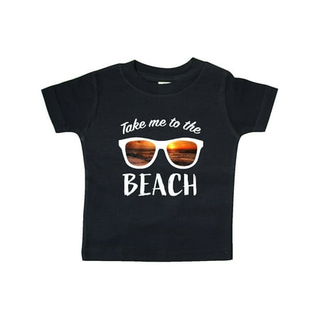 

Inktastic Take me to the Beach Sunglasses with Sunset in Lenses Gift Baby Boy or Baby Girl T-Shirt