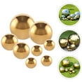 thumbnail image 1 of PAMINGONO 8 Pcs Boule Décorative Dorée Polie Lisse 5.1x5.1in, 1 of 8